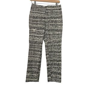 St. John Black White Pattern Print Cropped Pants Size 2